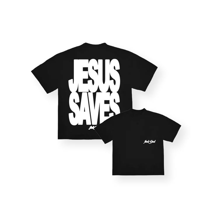 JESUS SAVES TEE (BLACK)