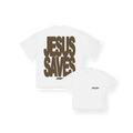 JESUS SAVES TEE (BROWN)
